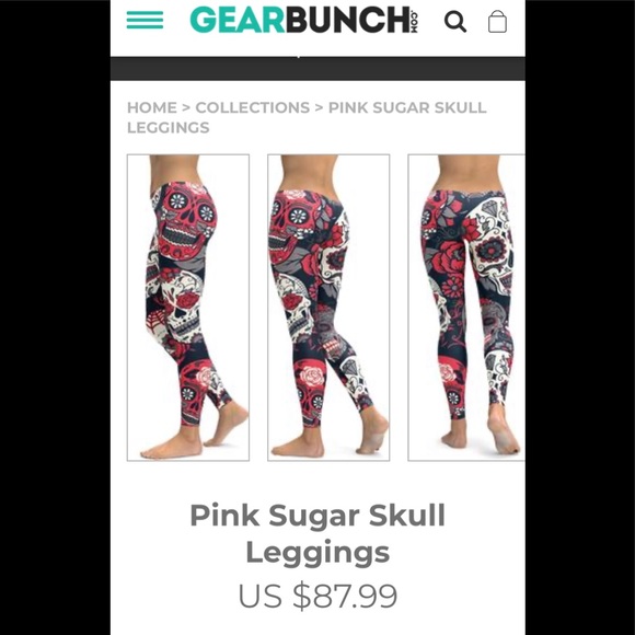Gearbunch skull leggings NWOT - Picture 7 of 7